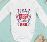 I Love Mommy, Daddy, and the USA SVG - 4th of July Project File for Ki | Love Mommy, Daddy,